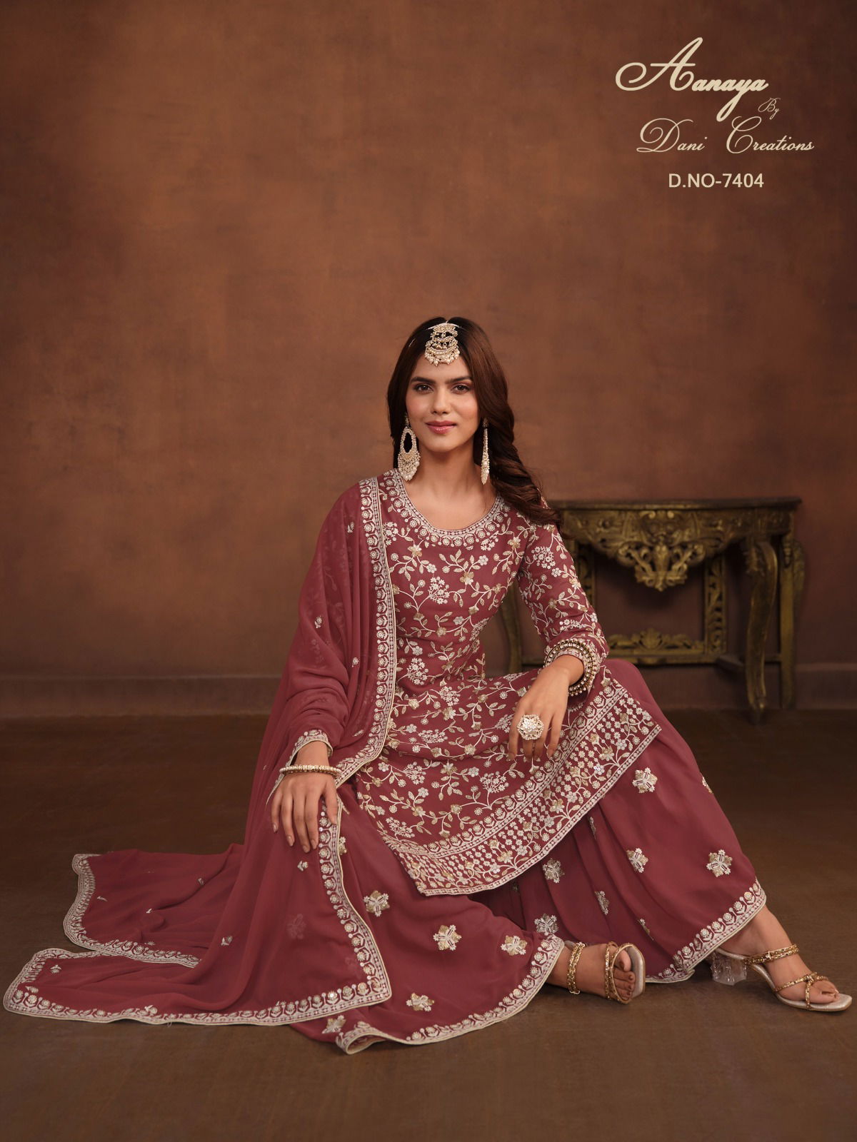 Aanaya Vol 174 By Dani Fashion 7401 To 7404 Series Designer Georgette Suits Wholesalers In Delhi